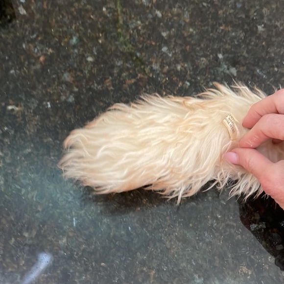 Italian Tuscan lamb real fur boa genuine  authentic fur beige  5ftx3.5” Vintage - Picture 7 of 11